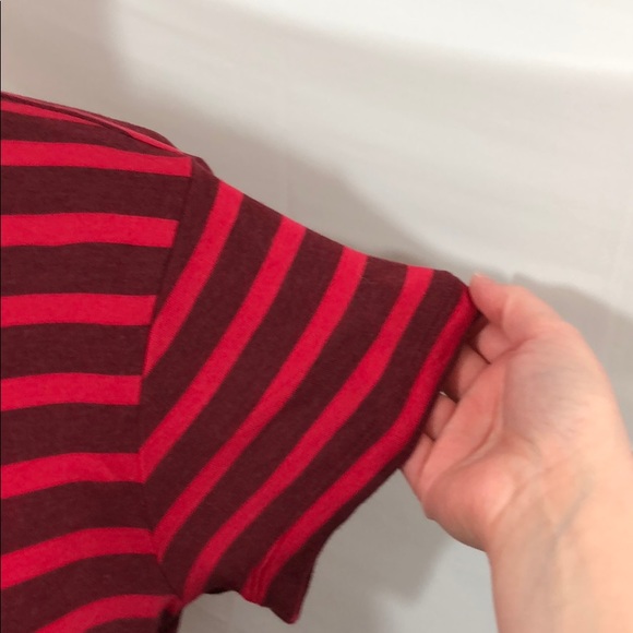 Cabi Sweet Talk Red Striped Peplum Top - Picture 5 of 9